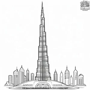 Burj khalifa coloring pages