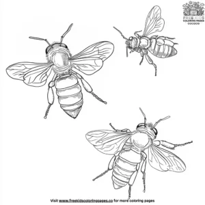 Busy bees coloring pages