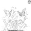 Butterflies and Wildflowers Coloring Pages