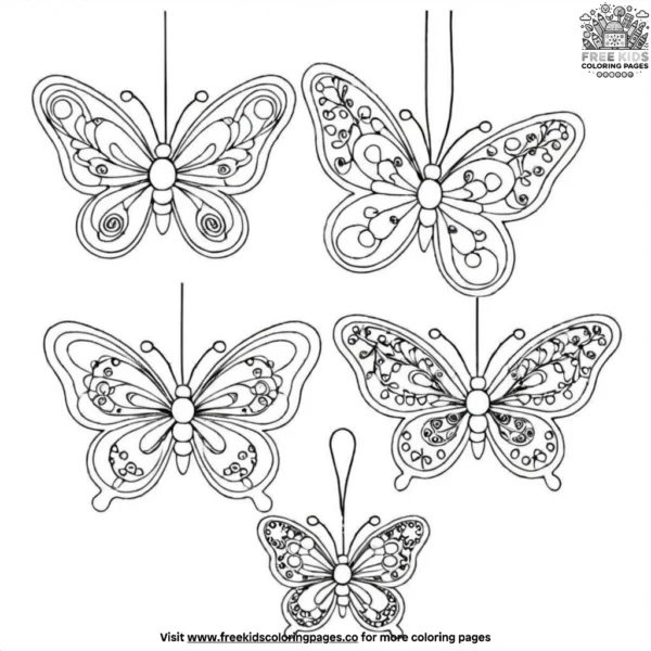 Butterfly ornament coloring pages