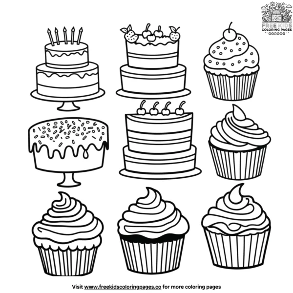 Cake joy coloring pages