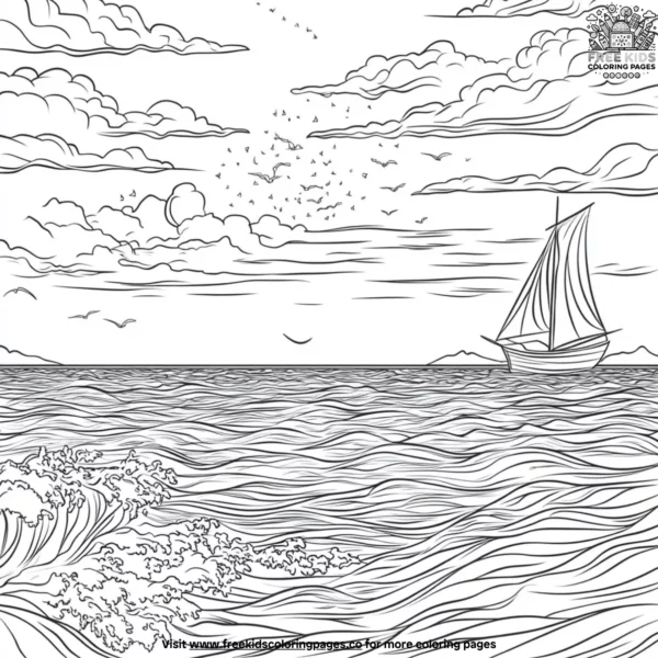 Calm seas coloring pages