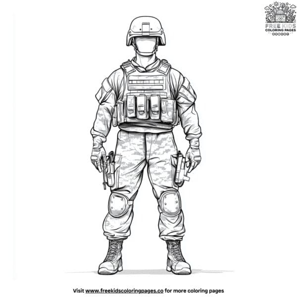 Camo gear coloring pages