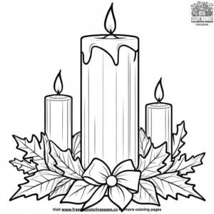 Candle Decor Coloring Pages