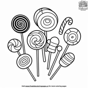 Candy fun coloring pages