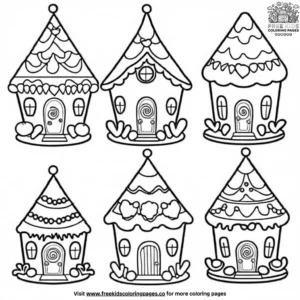 Candy house coloring pages