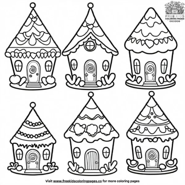 Candy house coloring pages