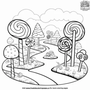 Candy land coloring pages