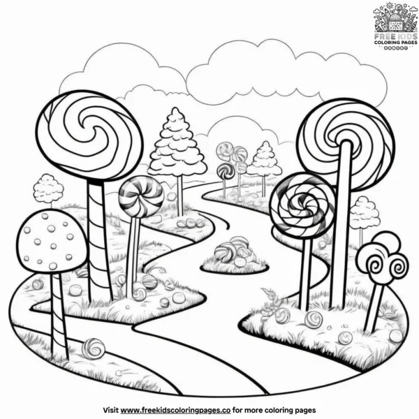 Candy land coloring pages