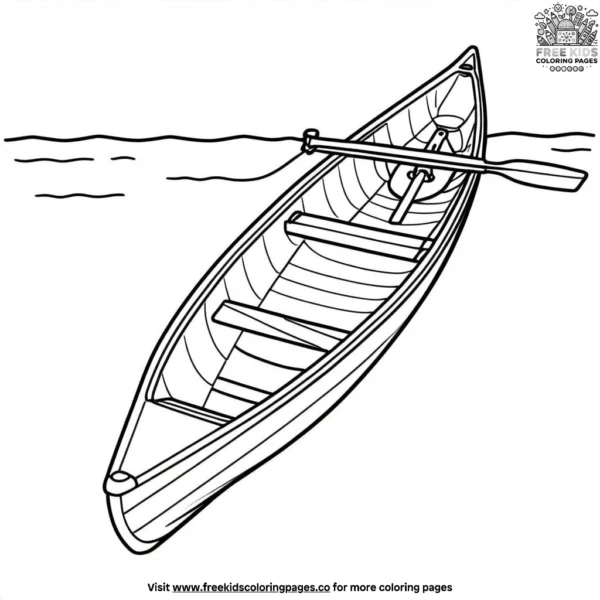 Canoe coloring pages