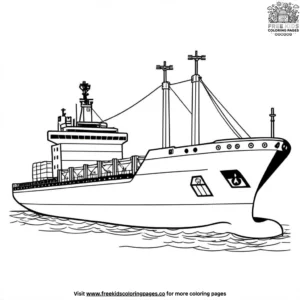 Cargo Ship Coloring Pages