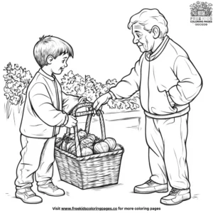 Caring actions kindness coloring pages