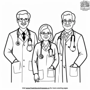 Caring Doctor Coloring Pages