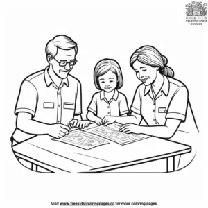 Caring Social Worker Coloring Pages