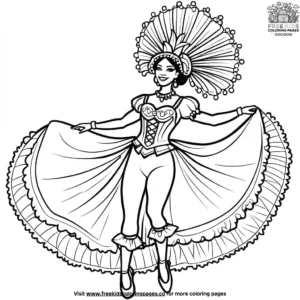 Carnival Dancer Coloring Pages