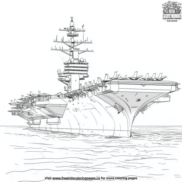 Carrier ship coloring pages