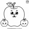 Cartoon Apple Family coloring pages