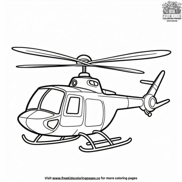 Cartoon copters coloring pages