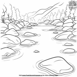 Cascading River Rapids Coloring Pages