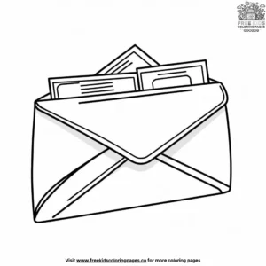 Cash envelope coloring pages