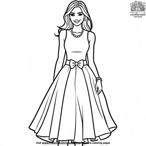 Casual chic outfits coloring pages