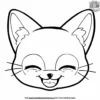 Cat Emoji Coloring Pages