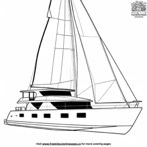 Catamaran Coloring Pages