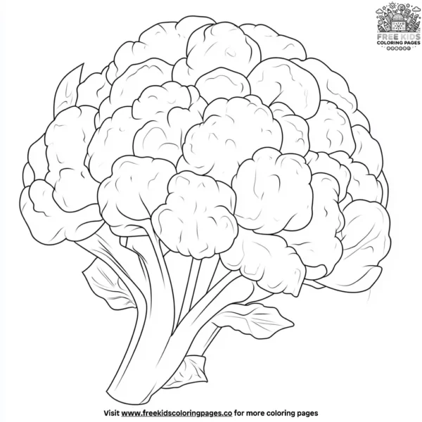 Cauliflower coloring pages