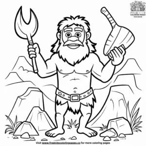 Caveman Tools Coloring Pages