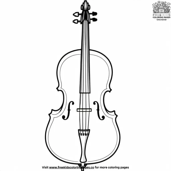 Cello coloring pages