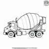 Cement Mixer Work Coloring Pages