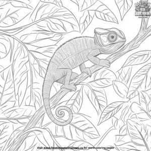 Chameleon Charm Coloring Pages