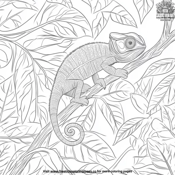 Chameleon charm coloring pages