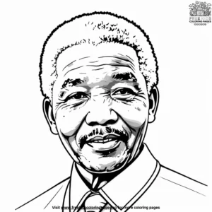 Charismatic Nelson Mandela Coloring Pages