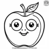 Cheerful Apple Faces coloring pages