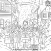 Cheerful Carolers Coloring Pages