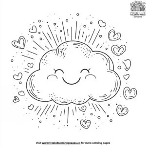 Cheerful Clouds Coloring Pages