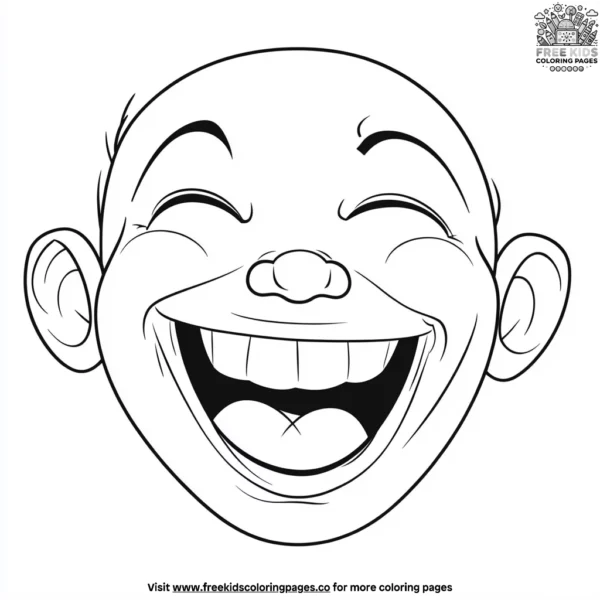 Cheerful laughs coloring pages