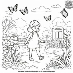 Cheerful Spring Scenes Coloring Pages