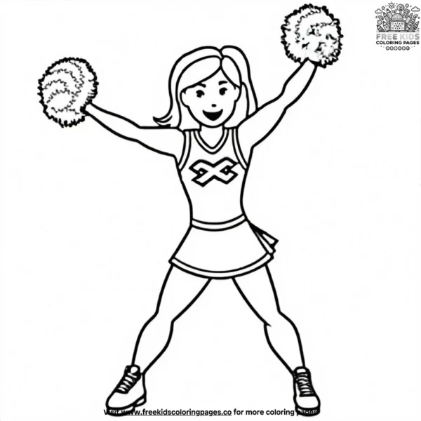 Cheerleader champ coloring pages