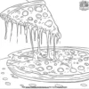 Cheese Pull Pizza Coloring Pages