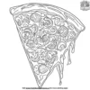 Cheesy Pizza Slice Coloring Pages