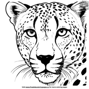 Cheetah Eyes Close Up Coloring Pages