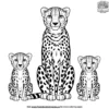 Cheetah Family Coloring Pages