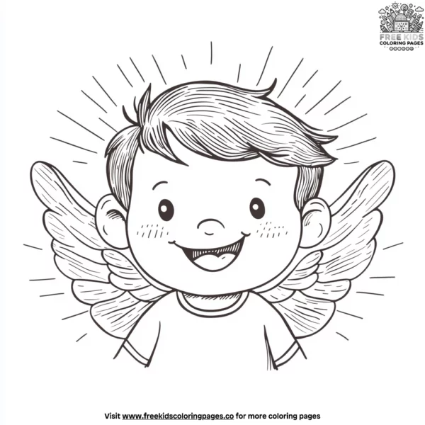 Cherub's smile coloring pages