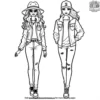 Chic Urban Outfits Coloring Pages