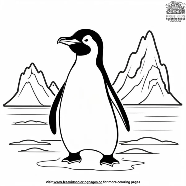 Chilly penguin coloring pages