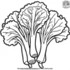 Chinese Broccoli Coloring Pages