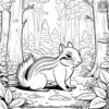 Chipmunk Chatter Coloring Pages