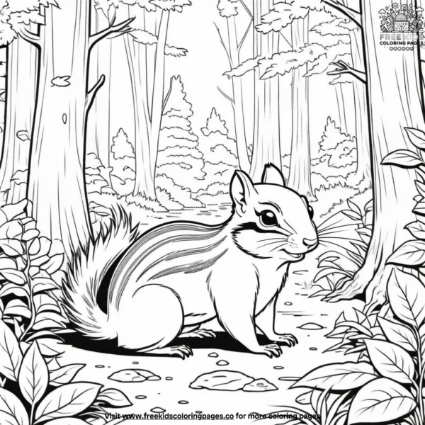 Chipmunk chatter coloring pages